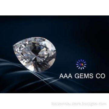 Excellent Cut Supper White Pear Diamond Moissanite For Neck